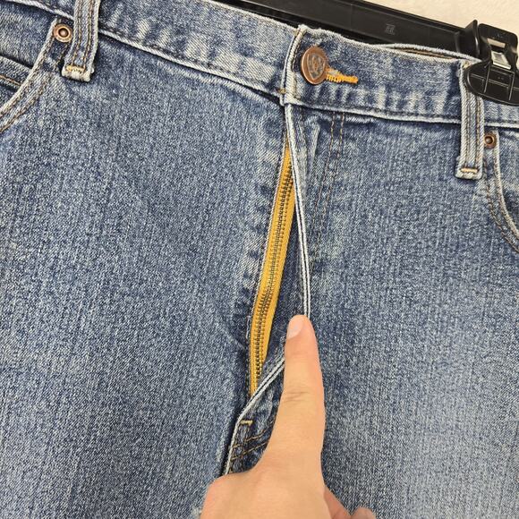 Ariat Rebar M4 Jeans Mens 40x30 (Fits 42x28) Blue Relaxed Boot Cut LoopLock - Picture 3 of 16